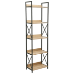 Scandanavian Tall Bookcase With Steel Frame