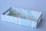 Blue & Yellow Splash Oblong Tray – 5X24X13CM