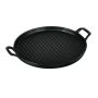 30CM Enamel Cast Iron Round Grill Plate - Black Vantage