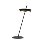 Torus LED Rechargeable Aluminium Table Lamp White Black - Black