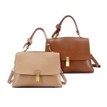 Ladies Pu Leather Tote Sling Bag - Pink