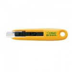 Green Compact Self-retracting Safety Box Knife Recycled Ctr SK7 Green