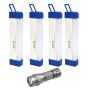 Vito Rechargeable Emergency Lamp With Stier Torch - 4 Pack