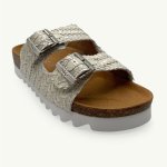 Hudson Weave Leather Sandal - Beige Weave - 8