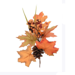 Berry Leaf Autumn Pick With Pinecone 17X10X25CM