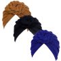 3 Pack Women's Stretchy Turban Floral Twist Headwrap Cap