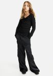 Crinkled Jersey Top - Black
