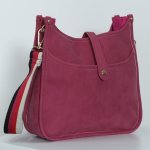 Pleather Crossbody Bags - Mulberry