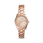 Fossil Women&apos S Scarlette Three-hand Date Rose Toned Watch