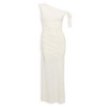 Ivory Slinky Tie Dress