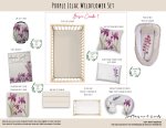 Cot Duvet Bedding Purple Lilac Wildflower Set