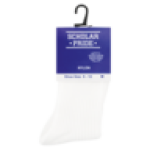 Medium White Nylon Girls School Socks