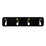 Coda 4 Hook Wall Piece With Brass