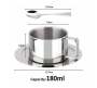 Heartdeco Pack Of 2 Stainless Steel Double Wall Coffee Cup Set