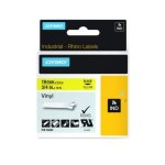 Dymo Original Ind Tape For Rhino Label Makers 19MM X 5 5M Black On Yellow