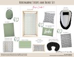 Cot Duvet Bedding Herringbone Stripes And Dashes Set