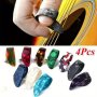 1PC THUMB+3PCS Finger Guitar Picks Celluloid Fingerpicks Guitar Plectrum Sheath For Acoustic Electric Guitar