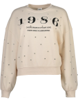 Cream Embellished Graphic Sweatshirt - XS Stone