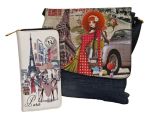 Fino Vintage Paris Design Crossbody Denim Sling Bag & Purse Set
