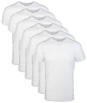 Gildan Men's Crew T-Shirts Multipack Style G1100 White 6-PACK Large