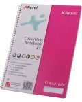 Rexel A4 Colourhide Feint Rule Notebook 120 Pages Pink – 165063