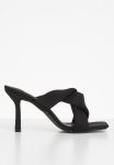 Missguided Knot Square Toe Heeled Sandal - Black