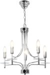 Polished Chrome Chandelier -5X 60W Ses Width 480MM Height 480MM Chain 1000MM