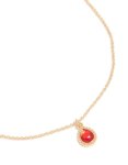 Goldair Gold Red Diamante Simple Teardrop Pendant Necklace