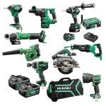 Hikoki Cordless Multivolt Combo 3 With Free Batteries 9 Piece