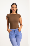 Mbali High-neck Bodysuit - Pinecone - S