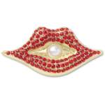Red Pearl Lips Jibbitz - Multi Osfa