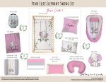 Cot Duvet Bedding Ellie Elephant Pink Ellie Elephant Swing Set