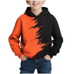 Boys Hoodies Cool 3D Graphic Print Pullover With Pocket Kids Fashion Warm Winter Hooded Sweatshirts