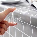 8PCS 16PCS Tablecloth Fixture Clear Plastic Tablecloth Clips - Transparent Table Cloth Hold Down Clips For Indoor And Outdoor Ev