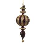 Bauble With Drop Ornament 5.2X14CM - Red
