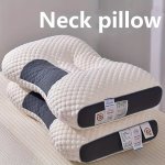 Adult Knitted Cotton Neck Pillow With Soft Ergonomic Contouring Support - Detachable Cover - Suitable For All Seasons - Hand Was