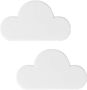 No Drill Adhesive Magnetic Key Holder 2 Piece White Cloud-shaped Sticky