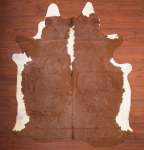 Aa Grade Cow Hide 429 Brown white XXL - Extra Extra Large Brown white Panelled