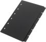6-RING Binder A6 Plastic Tab Dividers Black Index Pages