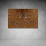Business Sign D08 - 500 X 700 Matt Black Cool White