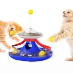 Blue Interactive Cat Carousel Toy