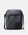 Calvin Klein Utility Emblem Blue Grey Reporter Bag - One Size Fits All Blue
