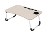 Multifunctional Foldable Laptop Desk-wood Finish Table Top - Compact Space Saving Design Durable And Stable Strong Steel Base Frame Powder Coated Finished Legs