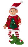 Fabric Christmas Elf With Red Tree Jersey