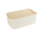 Wenko - Derry Bread Box - Bamboo Lid & Integrated Cutting Board