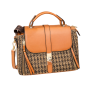 Women's Satchel Handbag Houndstooth Pattern