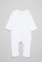Tab Footless Babygrow - White