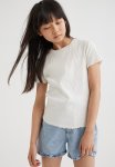 Ribbed Cotton Jersey Top - White