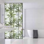 Crazy Palms Frosted Shower Vinyl Panel Sticker