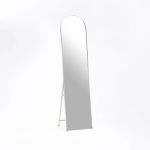 Zs - Free-standing Or Wall-mount Aluminum Frame Arched Mirror - 146 Cm X 36 Cm - Gold
